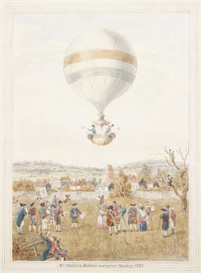 Sadlers ballonguppstigning från Hackney av Frederick (attr. to) Barnard