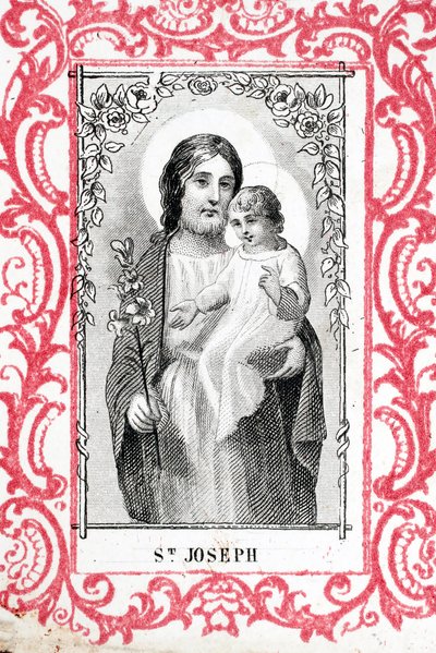 Sankt Josef och Jesusbarnet. Frankrike. (Foto) av Ferdinand Georg Waldmuller