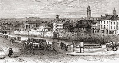 Shandon vid floden Lee, County Cork, Irland i slutet av 1800-talet, från Our Own Country publicerad 1898 av Ferdinand Georg Waldmuller