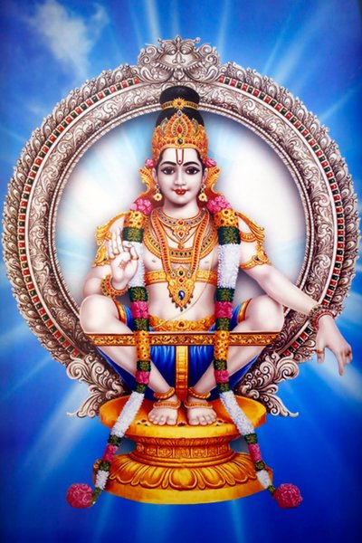 Shiva hinduiska tempel. Bild på den hinduiska guden Vishnu. Dubai. Förenade arabemiraten. av . .