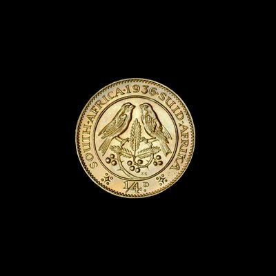 South African Quarter Penny Coin (Farthing) 1936 (foto) av Hippolyte Lalaise Devéria