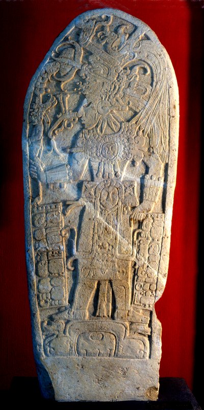 Stela 4 från Machaquila, Peten, Guatemala, sen klassisk period, 6 maj 820 e.Kr. (sten) av Hippolyte Lalaise Devéria
