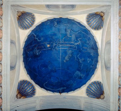 Scarsellavalvet i den gamla sakristian eller den gamla sakristian, basilikan San Lorenzo, Florens av Henry Charles Fehr