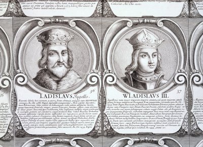 Wladyslaw II Jagiello och Wladyslaw III Warnenczyk, nr. 36 och 37 från 