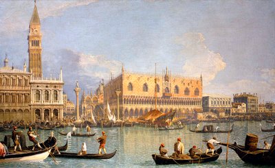 Utsikt över Dogepalatset av Canaletto