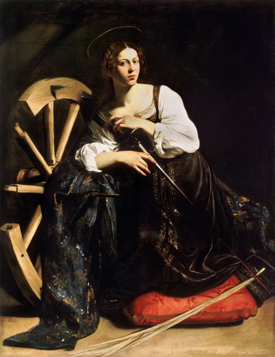 St. Katarina av Alexandria av Caravaggio