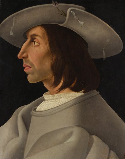 Porträtt av en man i profil, ca. 1525. av Italian Painter