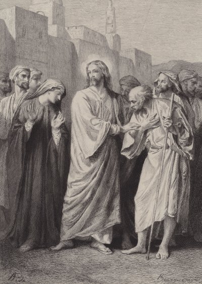Kristus förutsäger förstörelsen av templet av after Albert Robida
