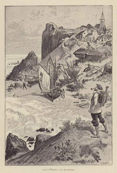 Upptäckten av Plouhic av after Albert Robida