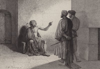 Johannes Döparen i fängelset av after Albert Robida