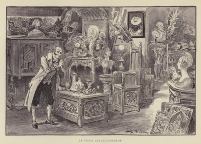 Den gamle samlaren av after Albert Robida