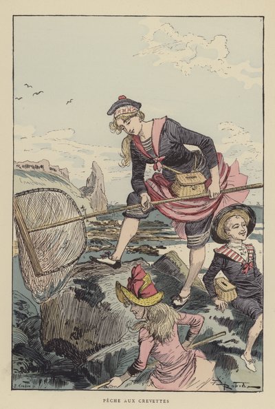 Räkfiske av after Albert Robida