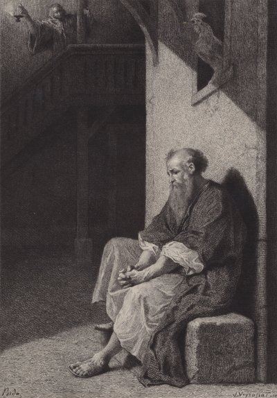 Peters omvändelse av after Albert Robida
