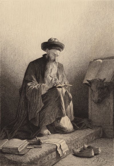 Sankt Lukas av after Albert Robida
