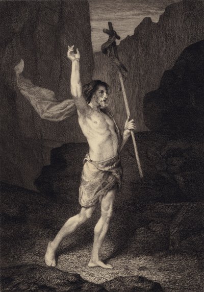 St John i öknen av after Albert Robida