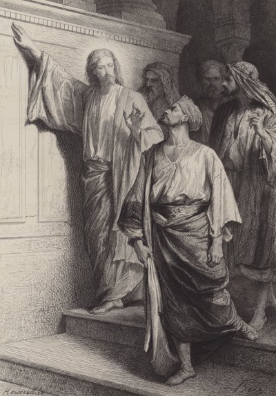 Matteus kallelse av after Albert Robida