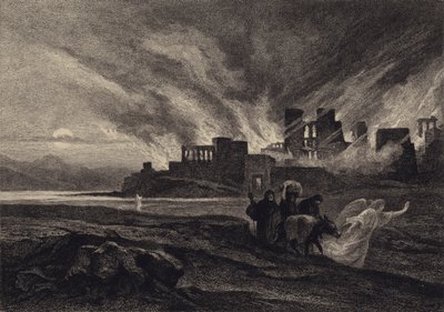 Förstörelsen av Sodom av after Albert Robida