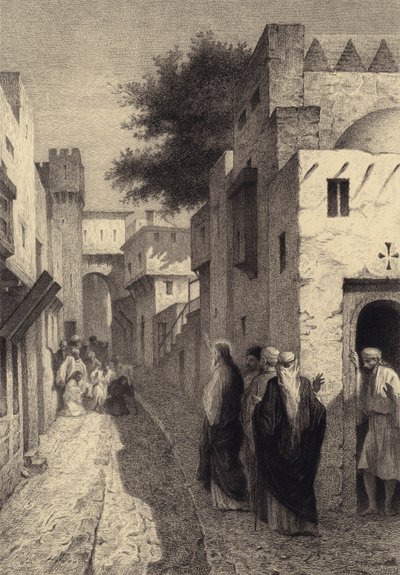 De tio spetälska av after Albert Robida