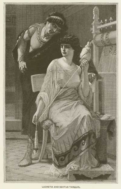 Lucretia och Sextus Tarquin av after Alexandre Cabanel