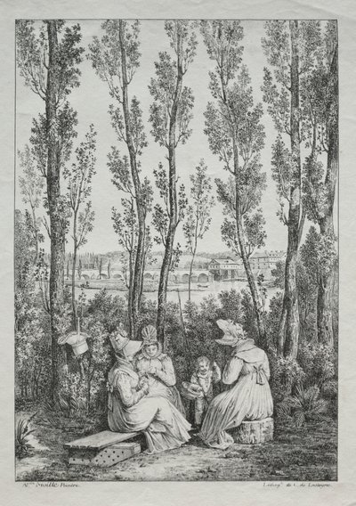 Picknicken av after Alexandre Moitte