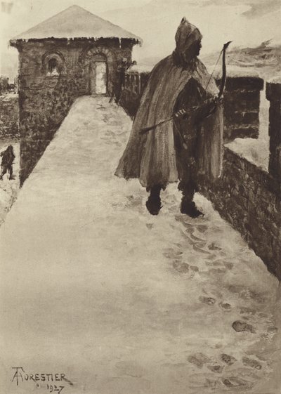Patrullerar ett nordbrittiskt fort på vintern av after Amedee Forestier