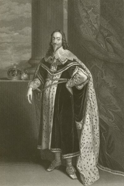 Karl 1:a av after Anthony van Dyck