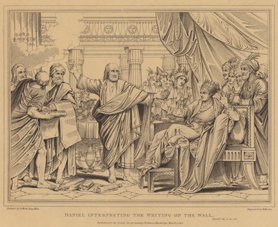 Daniel tolkar Skriften på väggen, Daniel av after Benjamin West