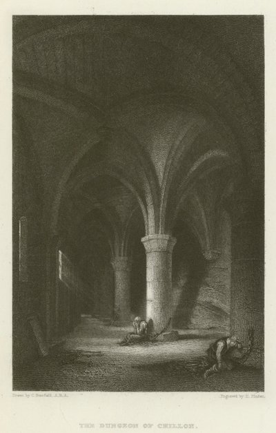 Fängelsehålan i Chillon av after C. Stanfield