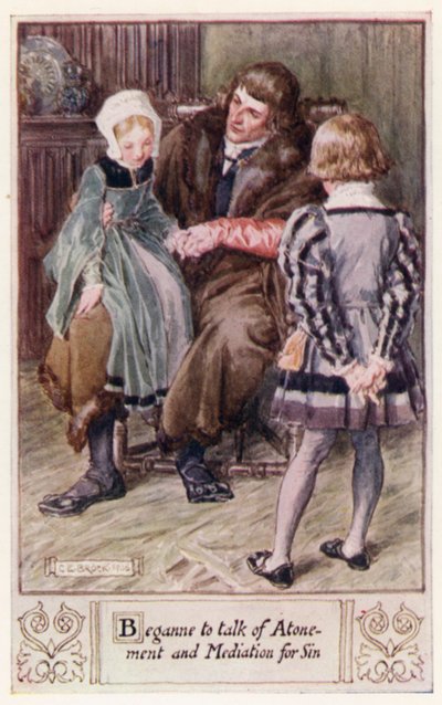 Började prata om försoning och medling för synd av after Charles Edmund Brock