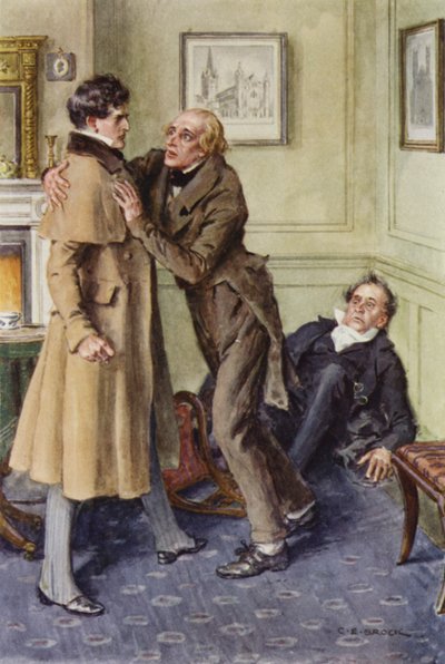 Illustration för Martin Chuzzlewit av after Charles Edmund Brock