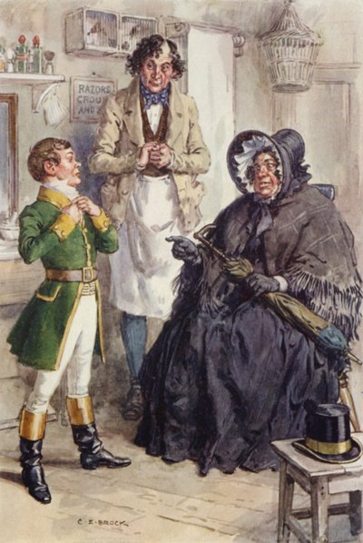 Illustration för Martin Chuzzlewit av after Charles Edmund Brock