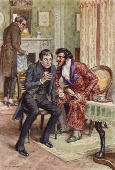 Illustration för Martin Chuzzlewit av after Charles Edmund Brock