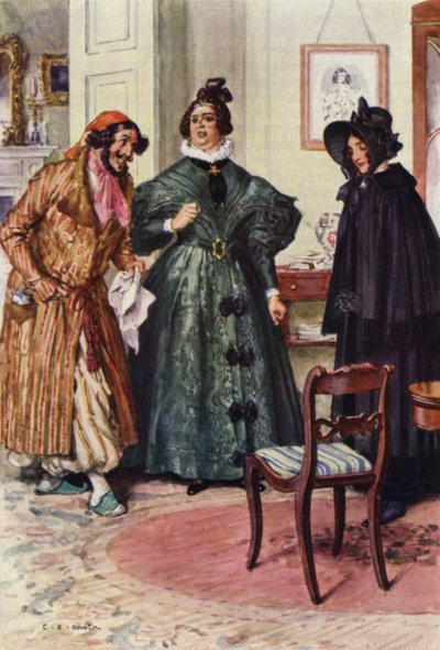 Illustration för Nicholas Nickleby av after Charles Edmund Brock