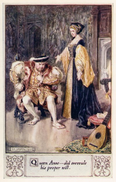 Drottning Anne, åsidosatte hans rätta vilja av after Charles Edmund Brock