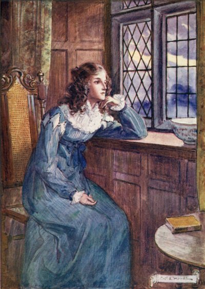 Shirley vid fönstret av after Charles Edmund Brock