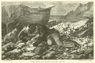Kapten Gardiners kropp låg bredvid båten av after Charles Green