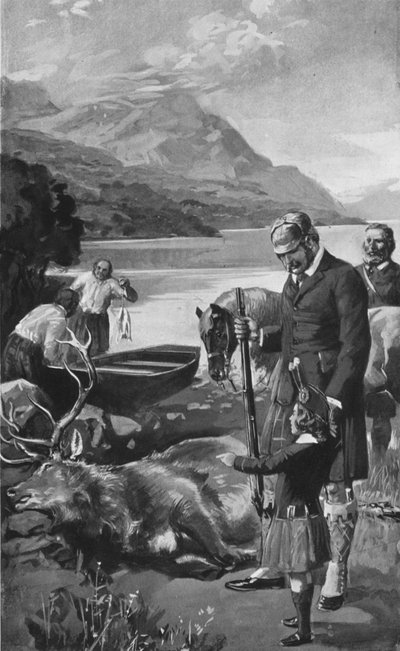Prinsen av Wales som ung högländare av after Charles Mills Sheldon