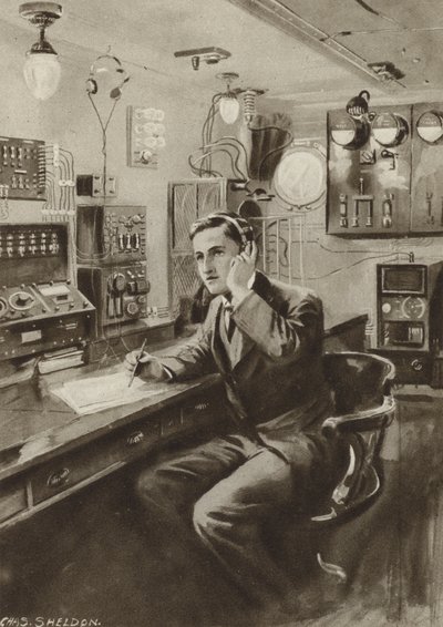 Trådlös operatör av after Charles Mills Sheldon