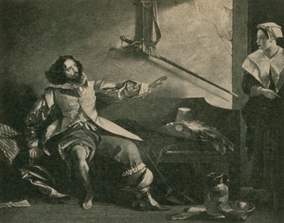Charles Dickens som kapten Bobadil i Every Man In His Humor av after Charles Robert Leslie