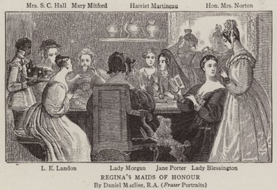 Reginas hedersjungfrur av after Daniel Maclise