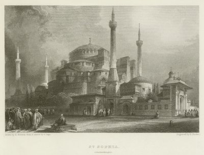 St Sophia, Konstantinopel av after David Roberts