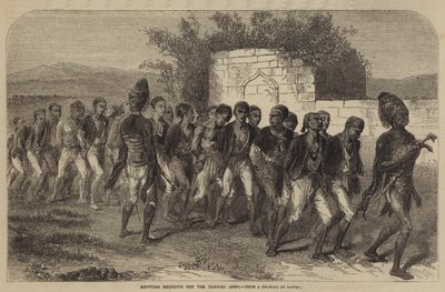 Egyptiska rekryter till den turkiska armén av after Denis Auguste Marie Raffet
