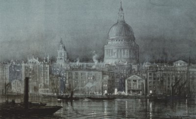 St Pauls från floden av after Donald Maxwell