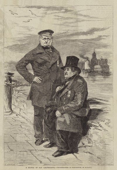 Ett par gamla löjtnanter av after Edmond Morin