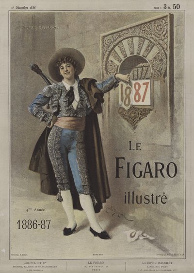 Omslag till Le Figaro Illustre, 1 december 1886 av after Emile Antoine Bayard
