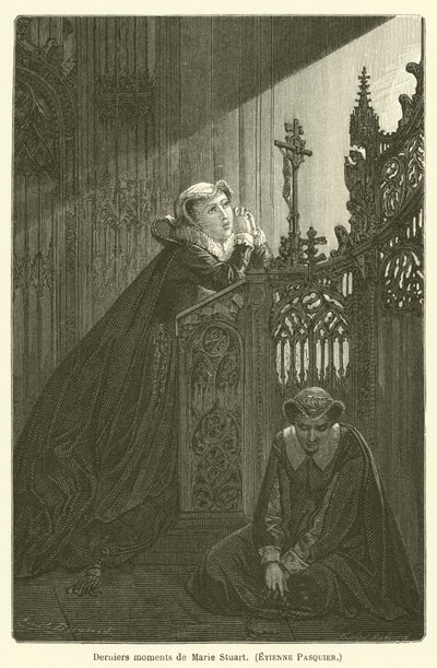 Sista ögonblicken av Marie Stuart, Etienne Pasquier av after Emile Antoine Bayard