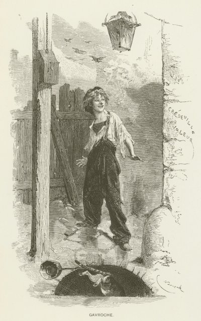 Newsboy av after Emile Antoine Bayard