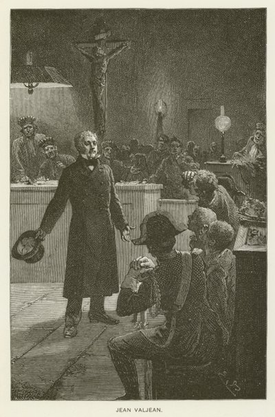 Jean Valjean av after Emile Antoine Bayard