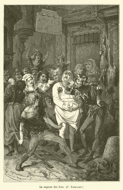 Dårarnas visdom, F Rabelais av after Emile Antoine Bayard