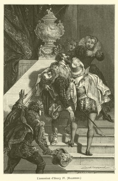 Lassassinat dHenry IV, Malherbe av after Emile Antoine Bayard